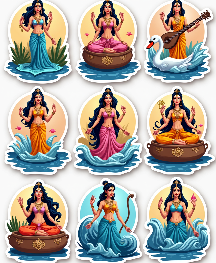 Indian Mythology - Sticker Sheet v13
